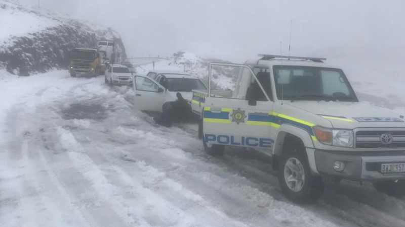 Barkly Pass in the Eastern Cape covered in snow Picture Supplied