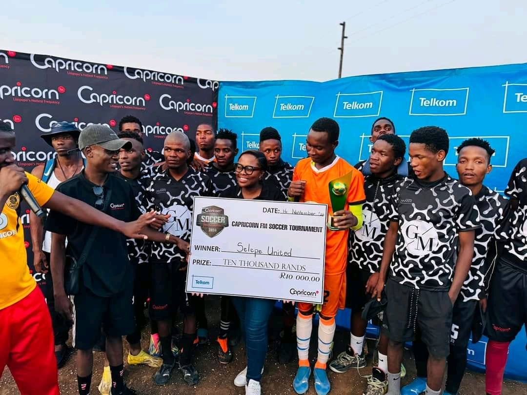 Selepe United won the top 4 of Capricorn FM prized ten thousand rand and a soccer kit.