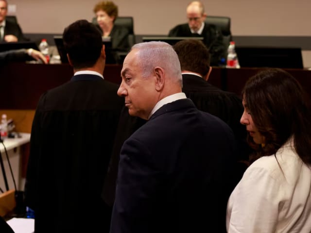 Netanyahu testifies in corruption trial amid war crimes allegations.
