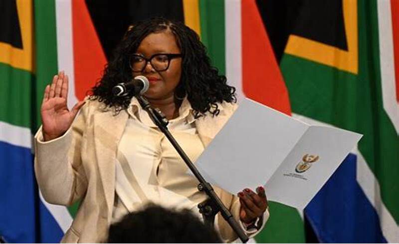 DA minister of education being sworn in. ANC’s Secret Plot to Axe Minister Gwarube? DA Defends Minister. Image: Ayanda Ndamane,