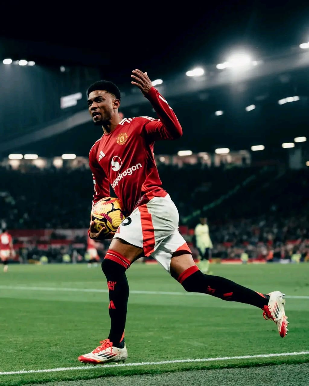 Amad Diallo's hat-trick rescued Manchester United from a 1-nil lead at Old Trafford by Southampton. Image: Manchester United shared via Facebook.