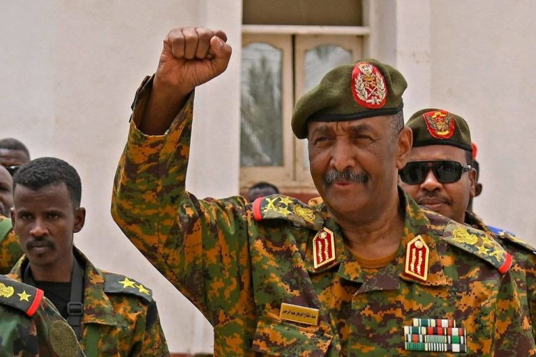 Sudan's army chief Burhan is received in Egypt. Image: Asharq Al-Awsat media.