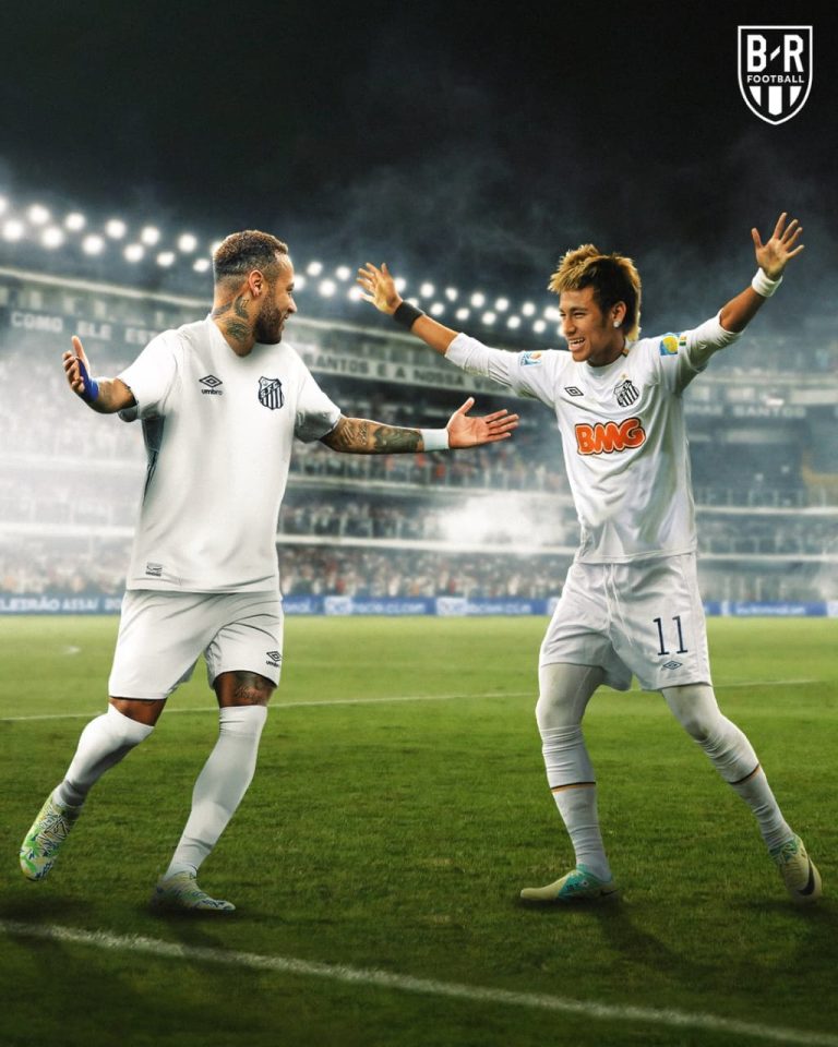 Football star Neymar Jnr, returns to his childhood club after contract termination with Al Hilal Saudi Club. Image: B/R FOOTBALL ON X.