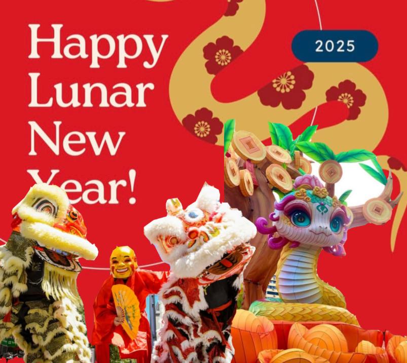 Caption: Lunar New Year 2025 Welcomes Year Of The Wood Snake.