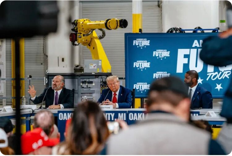 U.S. President Donald Trump deals with a fallout after imposing tariffs on Mexico, Canada and China. Image: Al Jazeera.