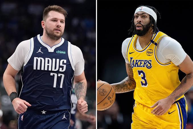 Luka Doncic and Anthony Davis swapped in NBA trade. Image: LA Times.
