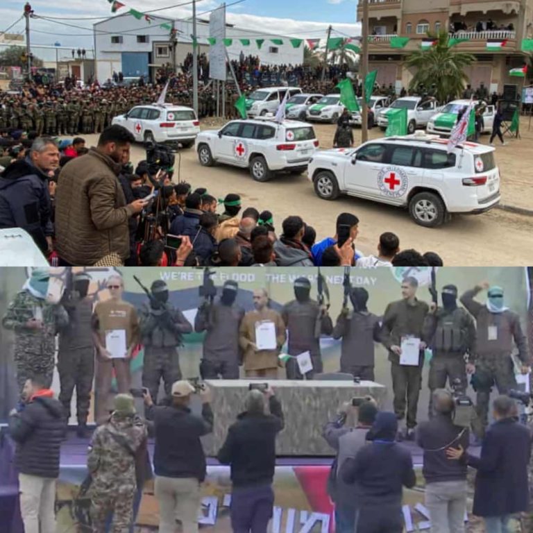 Three Israeli hostages have been handed over by the Hamas group as Israel is in the process of releasing 183 prisoners as part of the ceasefire agreement.