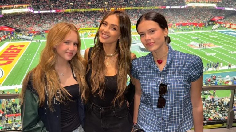Alba enjoys Super Bowl weekend with daughters. Image: Jessica Alba shared via Instagram @jessicaalba.