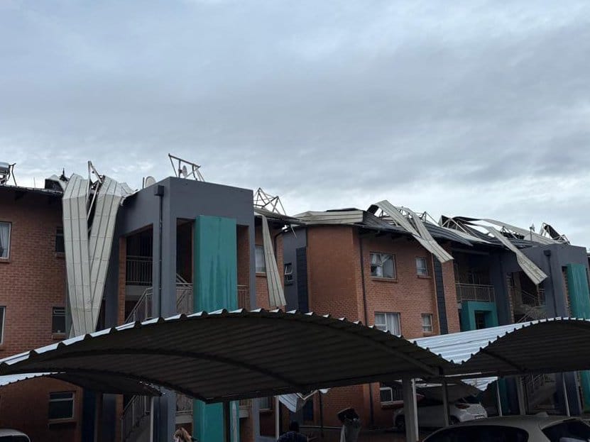 The aftermath of the catastrophic Tornado that affected Pretoria, Tuesday night. Image : Kaya Mews shared via X.