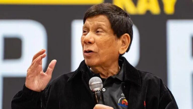 Former Philippine President, Duterte was arrested by police in Manila airport shortly after his arrival from Hong Kong. Image: BBC