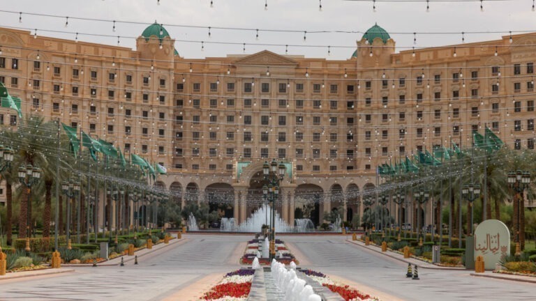 The Ritz-Carlton in Riyadh where talks are underway with US mediation to try to reach a ceasefire in the Russia Ukraine war, photo: AFP