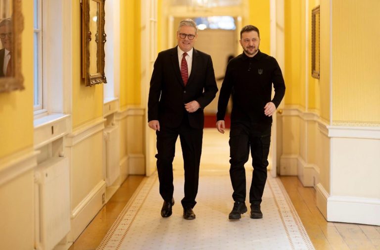 United Kingdom Prime Minister Keir Starmer with Ukrainian President Zelenskyy ahead of their meeting in London. mage: Keir Starmer shared via X @Keir_Srarmer.