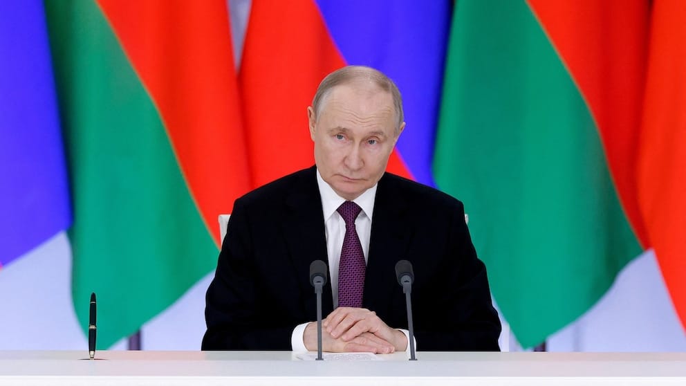 Russia President Vladimir Putin makes his first public remarks on the proposed 30-day ceasefire in Ukraine.Image: ABC News.