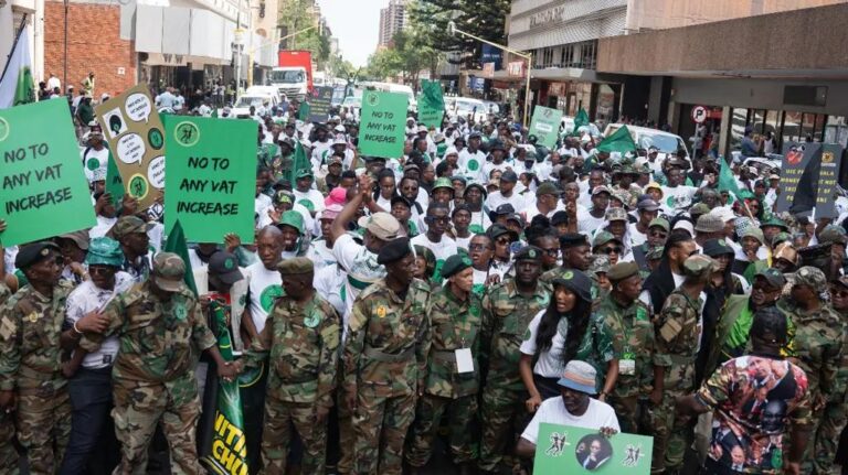 MK Party members to have a joint mass demonstration with Progressive Caucus parties against VAT hike. Image: EWN.