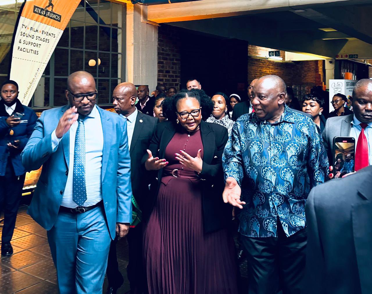His Excellency, President Cyril Ramaphosa with Minister of Basic Education Siviwe Gwarube arriving this morning at the Bana Pele 2030 Summit in Johannesburg. Image: Department of Basic Education shared via X @BDE_SA.