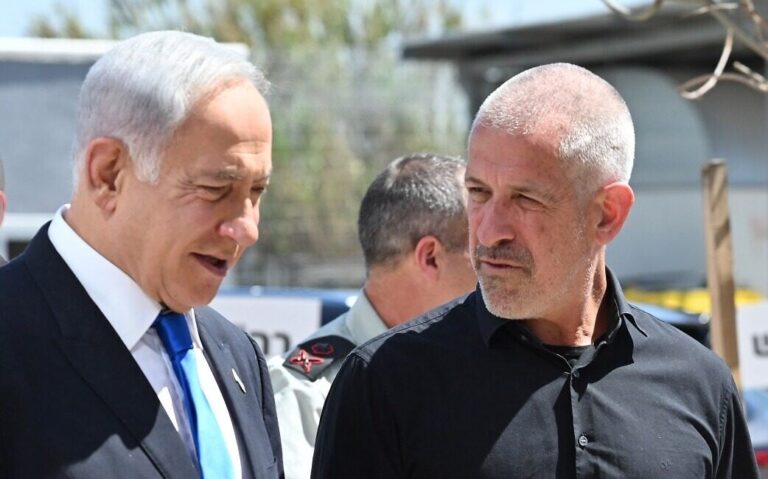Israeli Prime Minister Benjamin Netanyahu has announced his decision to seek the removal of Ronen Bar, the head of the Shin Bet security service, after months of mounting tension between the two. Image: Times of Israel.