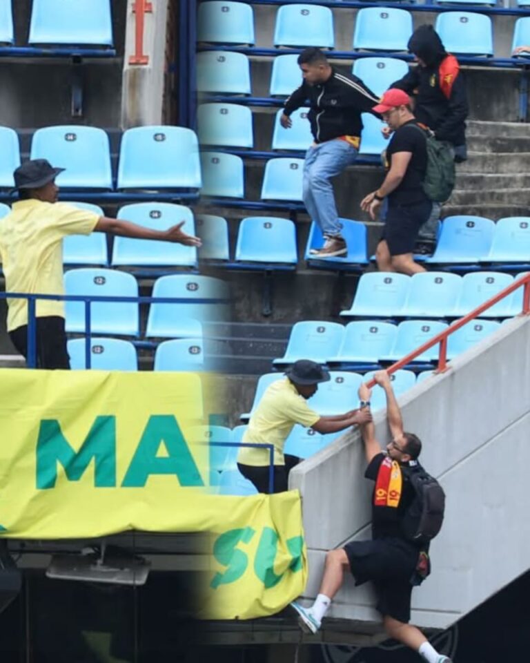 A Mamelodi Sundowns fan who rescued an Espérance de Tunis fan at Loftus Versfeld Stadium in Pretoria from falling.