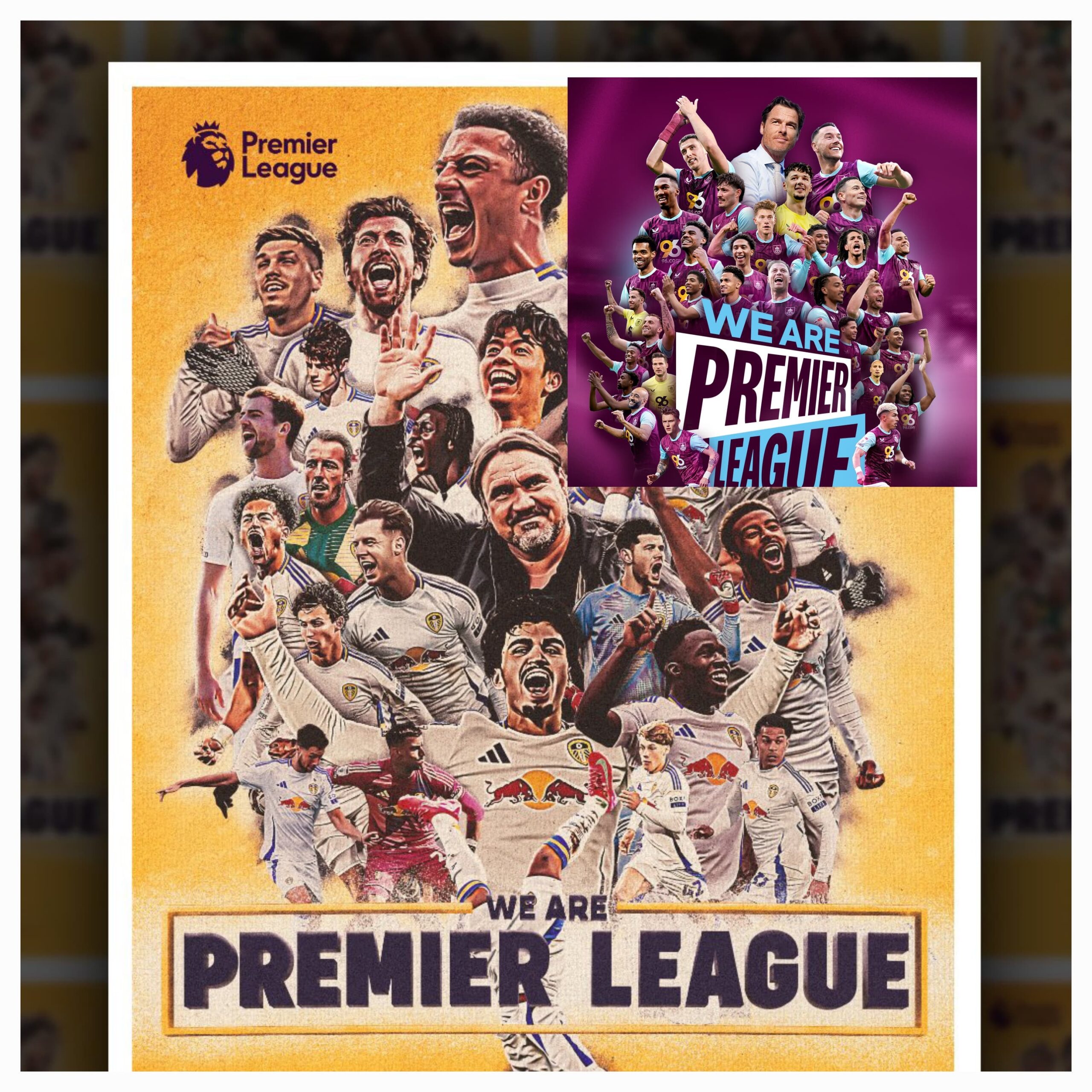 Leeds United and Burnley automatically promoted to the English Premiership League from the English Champion.