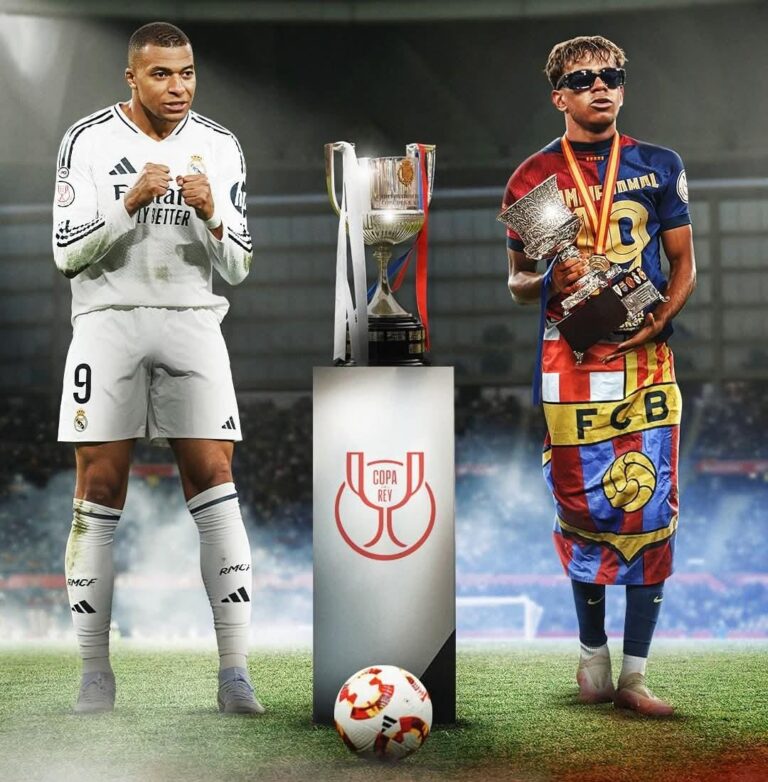 Real Madrid versus Barcelona FC for the Copa del Rey Cup final. Image: Bleacher Report Football.