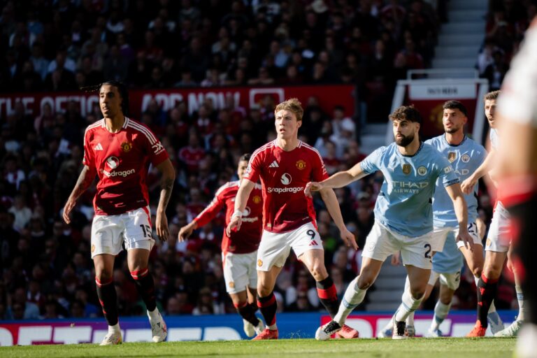 Manchester United's forward was a thread to Manchester City on a derby clash, Sunday, April 6. Image: Manchester United shared via X @ManUtd.