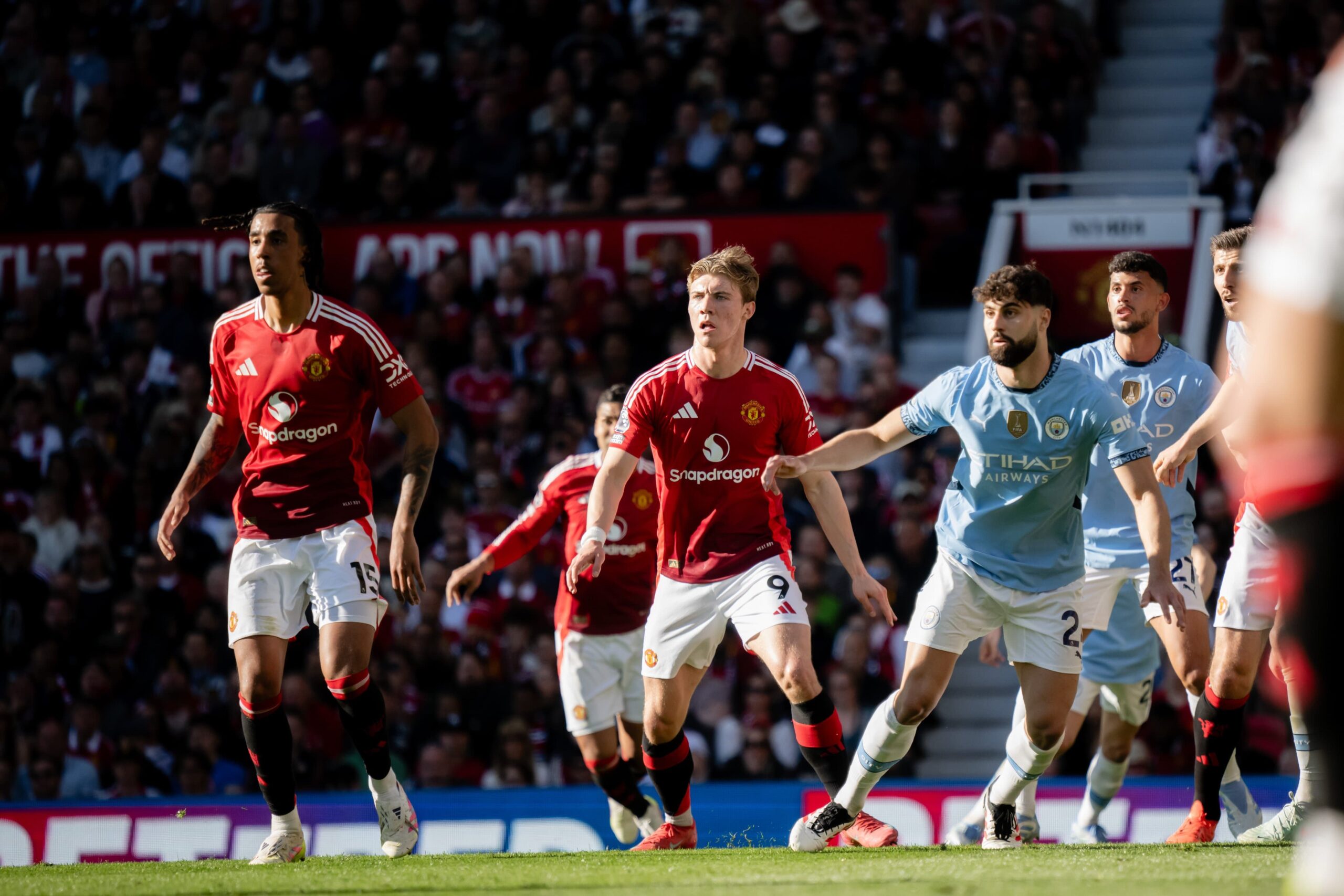 Manchester United's forward was a thread to Manchester City on a derby clash, Sunday, April 6. Image: Manchester United shared via X @ManUtd.