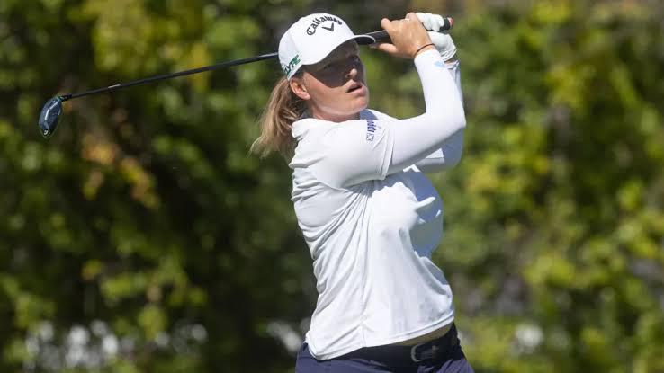 Perrine Delacour and Aline Krauter delivered standout performances to top the leaderboard after Round 1 at Erinvale. Image: FFgolf.