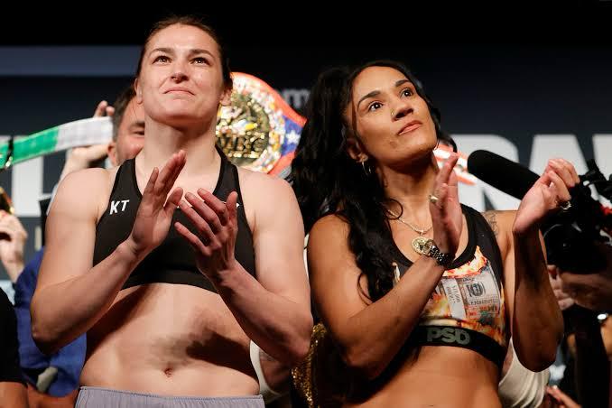 Katie Taylor and Amanda Serrano face off ahead of their highly anticipated trilogy fight at Madison Square Garden. Image: CNN.