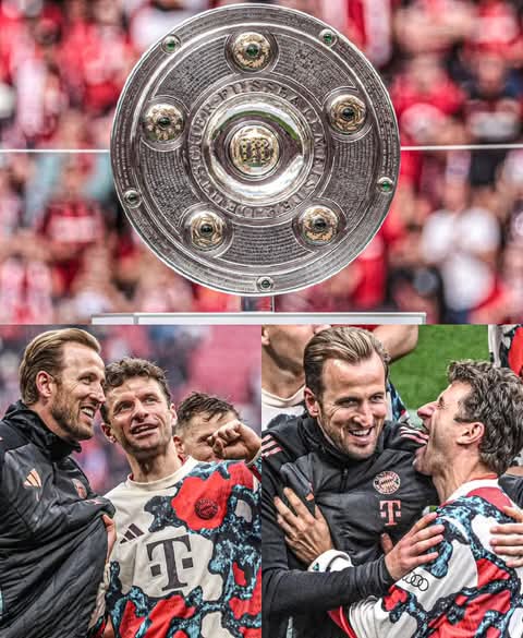 Bayern Munich has mathematically lifted the Bundesliga title after Bayer Leverkusen's defeat at Freiburg, confirming Bayern's victory in the 2024-25 Bundesliga and eliminating any chance of a challenge against Vincent Kompany's team. Following the interruption of their 11-year title streak, the Bavarians regained their crown, and Harry Kane won his first-ever championship. Image credit: LUKE POWER