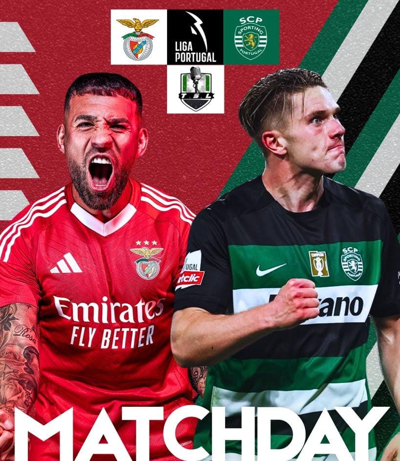 Sporting and Benfica face off in a crucial Lisbon derby with the Portuguese league title on the line. Image credit: The Sport Lounge shared via X
