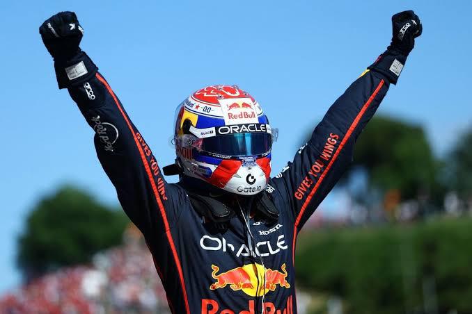 Max Verstappen celebrates another hard-fought win at Imola. Image: Getty Images.