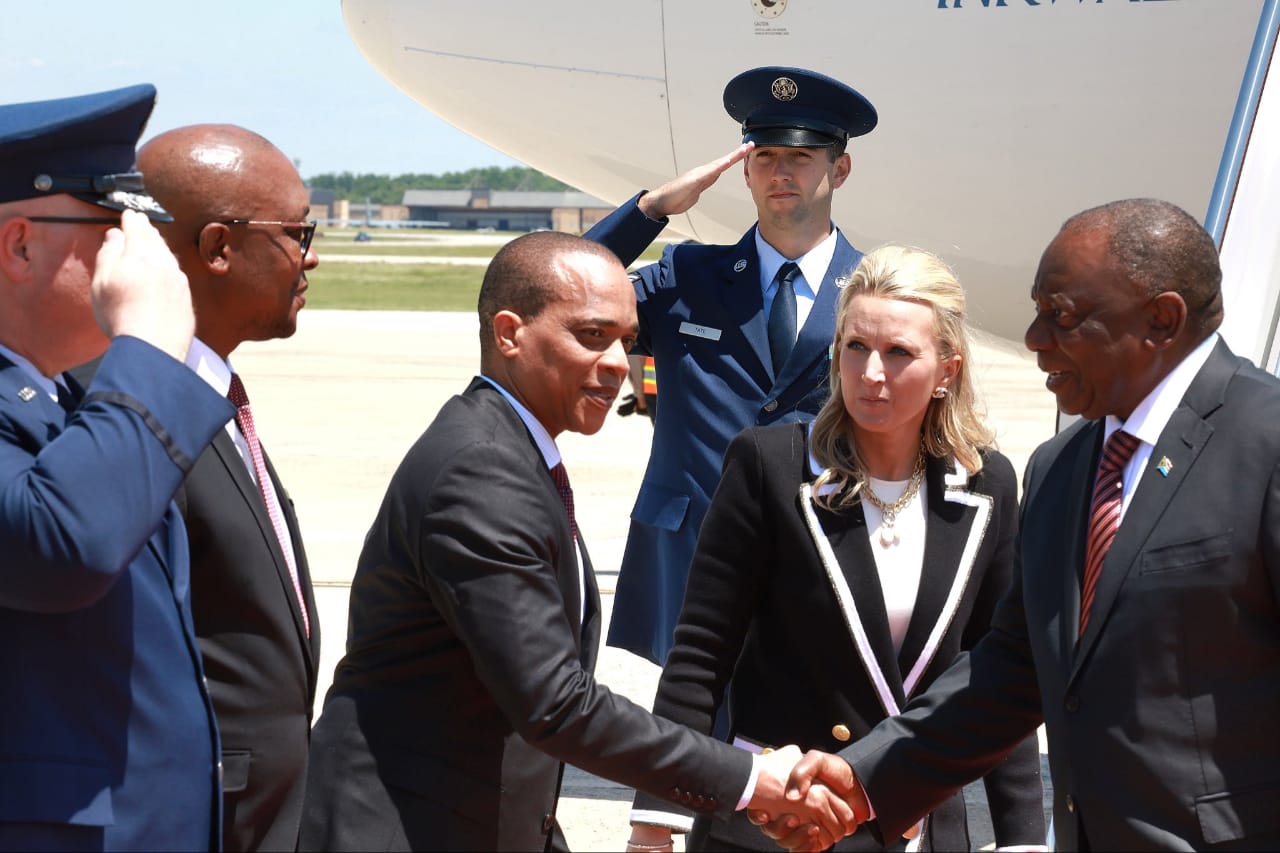 President Cyril Ramaphosa arriving in Washington, D.C to meet with US President Donald Trump. Image: The Presidency.