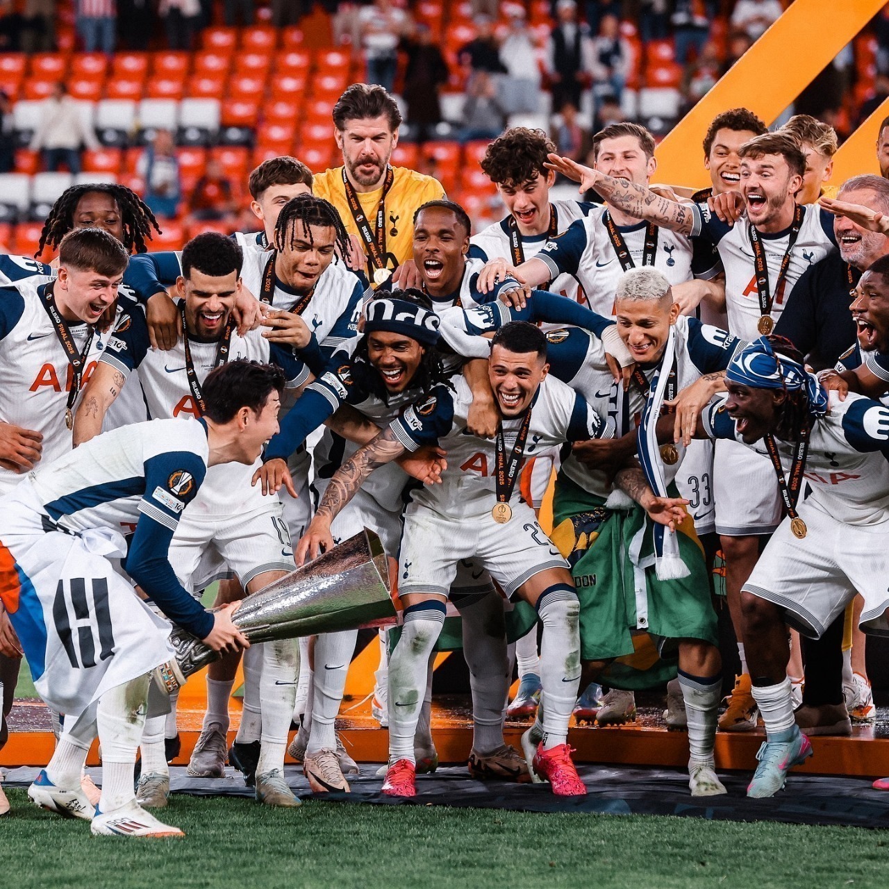 Tottenham Hotspurs beat Manchester United to win the Europa league final and end its cup drought. Image: Tottenham Hotspurs shared via Facebook