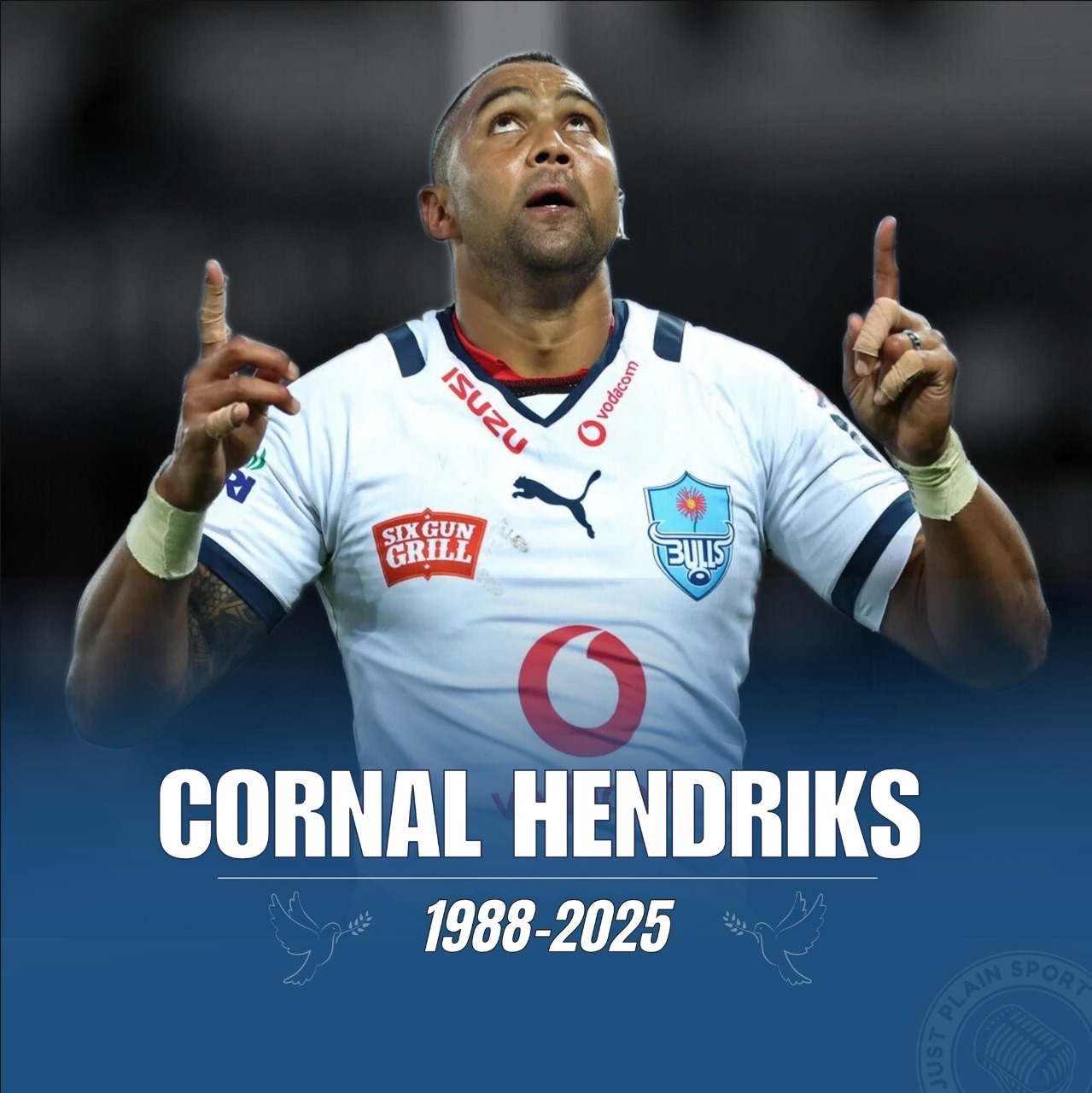 White South Africans morn the death of Cornal Hendriks. Image: Just Plain Sport.