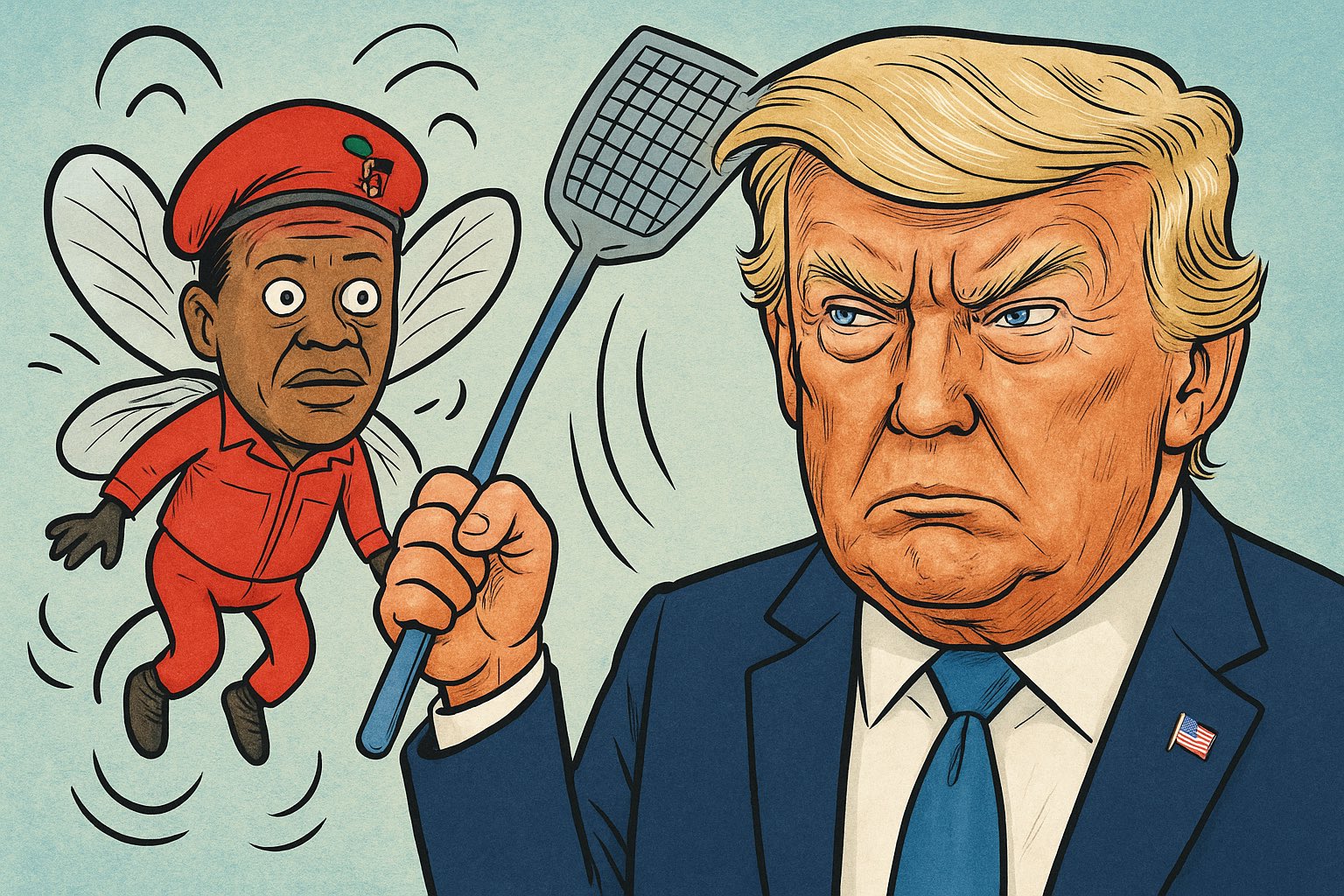 EFF leader Julius Malema leads supporters in singing the controversial struggle song “Kill the Boer” during a community meeting in Koppies, defiantly responding to criticism from U.S. President Donald Trump.