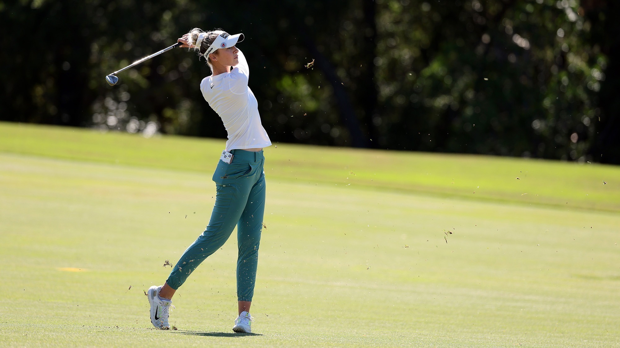 Nelly Korda, world No. 1, stays focused ahead of her 10th US Open start at Erin Hills, embracing the mental test that defines the major. Image: Getty Images.