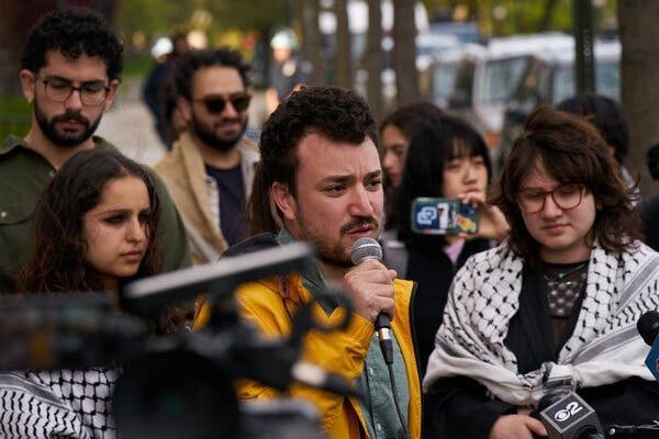 Colombia University graduate to be released after 104 days in detention after being arrested for being a Pro-Palestine demonstrator on Campus [Image by the New York Times]