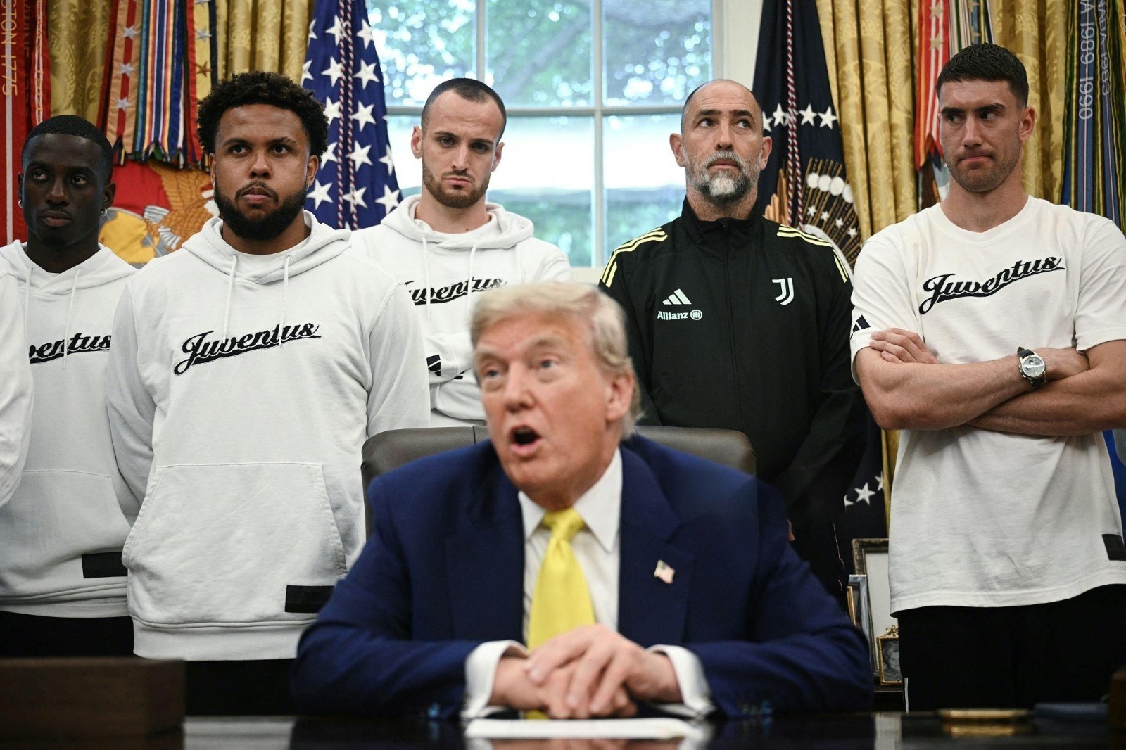 U.S President, Donald Trump visited by Juventus F.C prior FIFA Club World Cup. Image: Forza Juventus on X