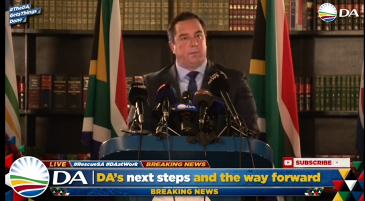 DA urges commitment to honest leadership and fair governance, signals it may reconsider its role in the Government of National Unity if shared values are not upheld.