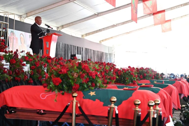 Economic Freedom Fighters leader Julius Malema promised housing and support for grieving families. Image: Supplied