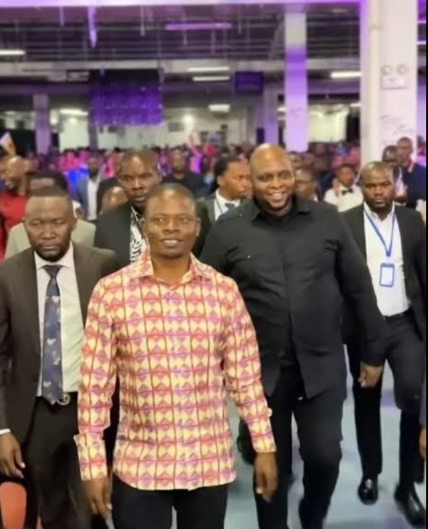 Mk party Secretary-General Floyd Shivambu Is seen with self-proclaimed prophet Shepherd Bushiri during a visit to Malawi on the weekend of good Friday.