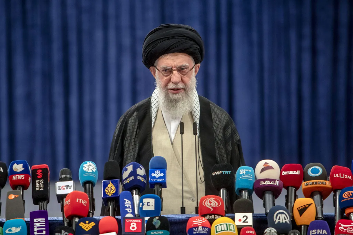 Khamenei defies Trump’s call for Iran’s surrender, warns U.S. against intervention, and vows no mercy for Israel amid escalating regional conflict. image: Iranwire