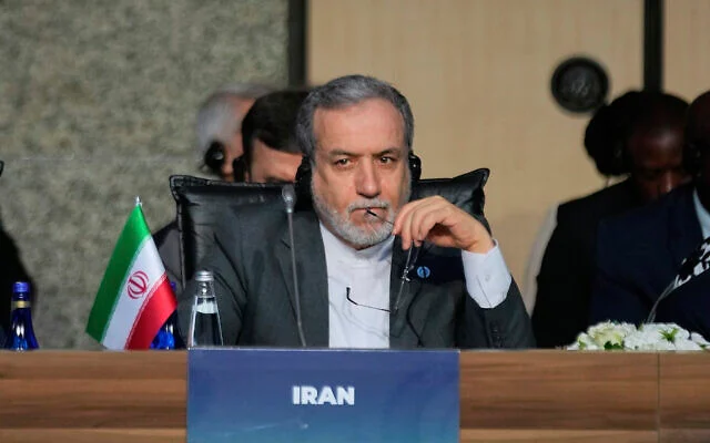 Iranian Foreign Minister Abbas Araghchi warns of “everlasting consequences” after U.S. airstrikes on nuclear sites, calling the attacks a grave violation of international law and urging UN action. image: AP Photo