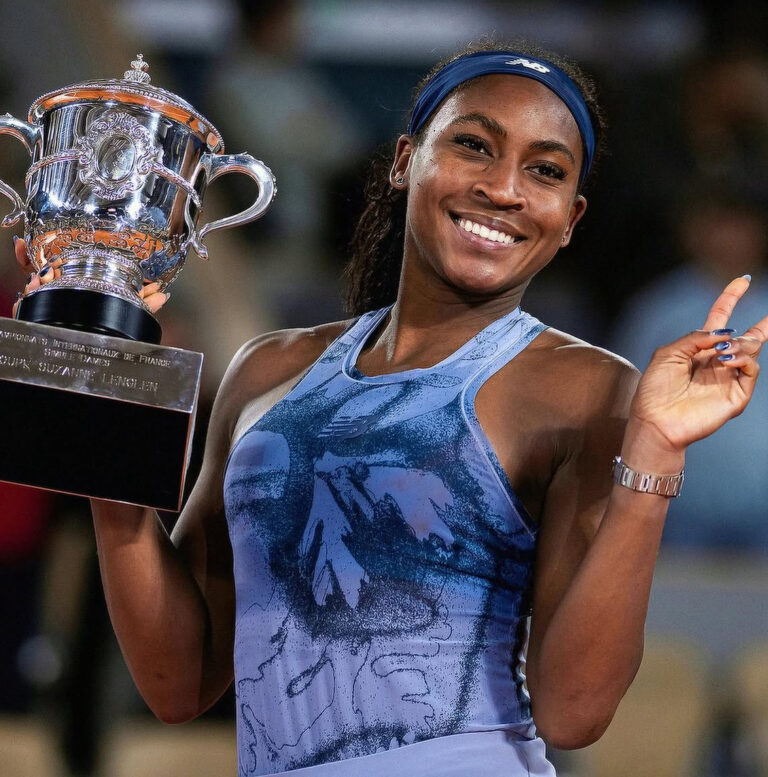 Coco Gauff becomes the first American to win the French Open Singles title since Serena Williams. Image: CocoGauff [via Instagram]
