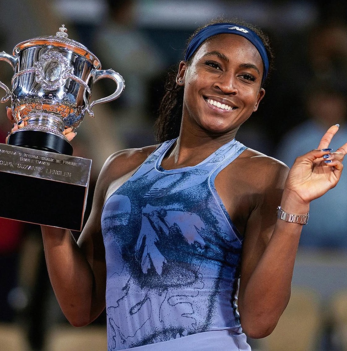 Coco Gauff becomes the first American to win the French Open Singles title since Serena Williams. Image: CocoGauff [via Instagram]