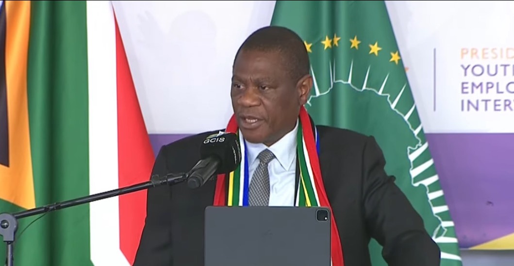 Deputy President Paul Mashatile addresses unemployment rate at the 2025 Youth Day Commemoration Event' in NWU. Image: SABC News [via YouTube]