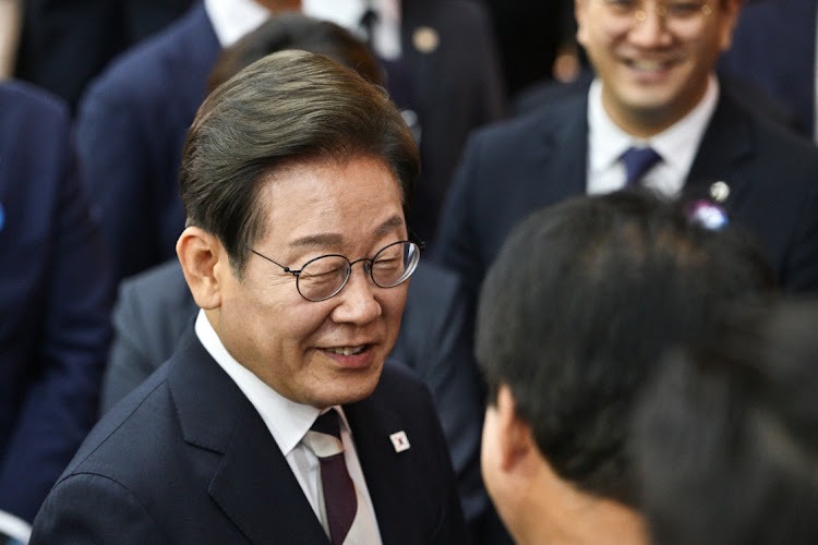 South Korea's President Lee Jae-myung at the conclusion of his inauguration ceremony at the National Assembly in Seoul on June 4 2025. [Jack Kim/Times Live]
