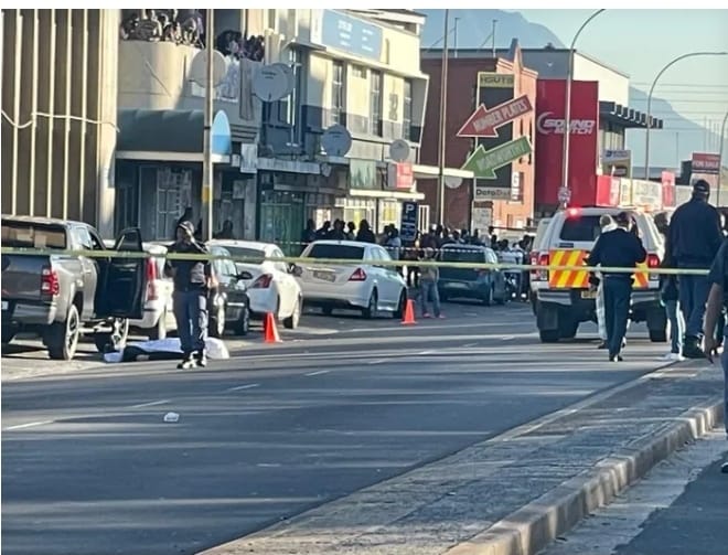 Alleged Cape Town Underworld Figure Andre Naude Shot Dead on Voortrekker Road in Parow. Image: Ian Landsberg