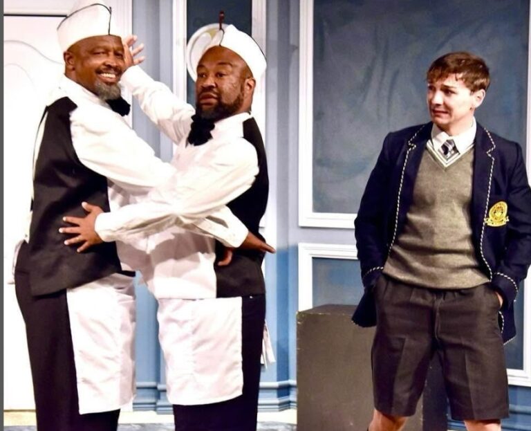 Sello Maake KaNcube, Daniel Anderson, and Lebohang Motaung perform in Athol Fugard’s Master Harold… and the Boys at Theatre on the Square. [@theatreonthesqure via Instagram]