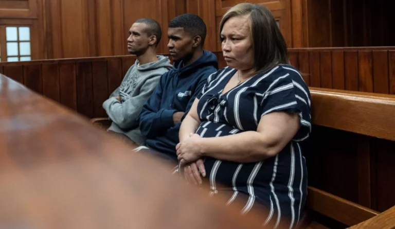 Jacquen Appollis, Steveno Van Rhyn and Kelly Smith, Jacquen Appollis, Steveno Van Rhyn, and Kelly Smith during sentencing hearing on May 23, 2025 [Gallo Images/Brenton Geach via The Citizen]
