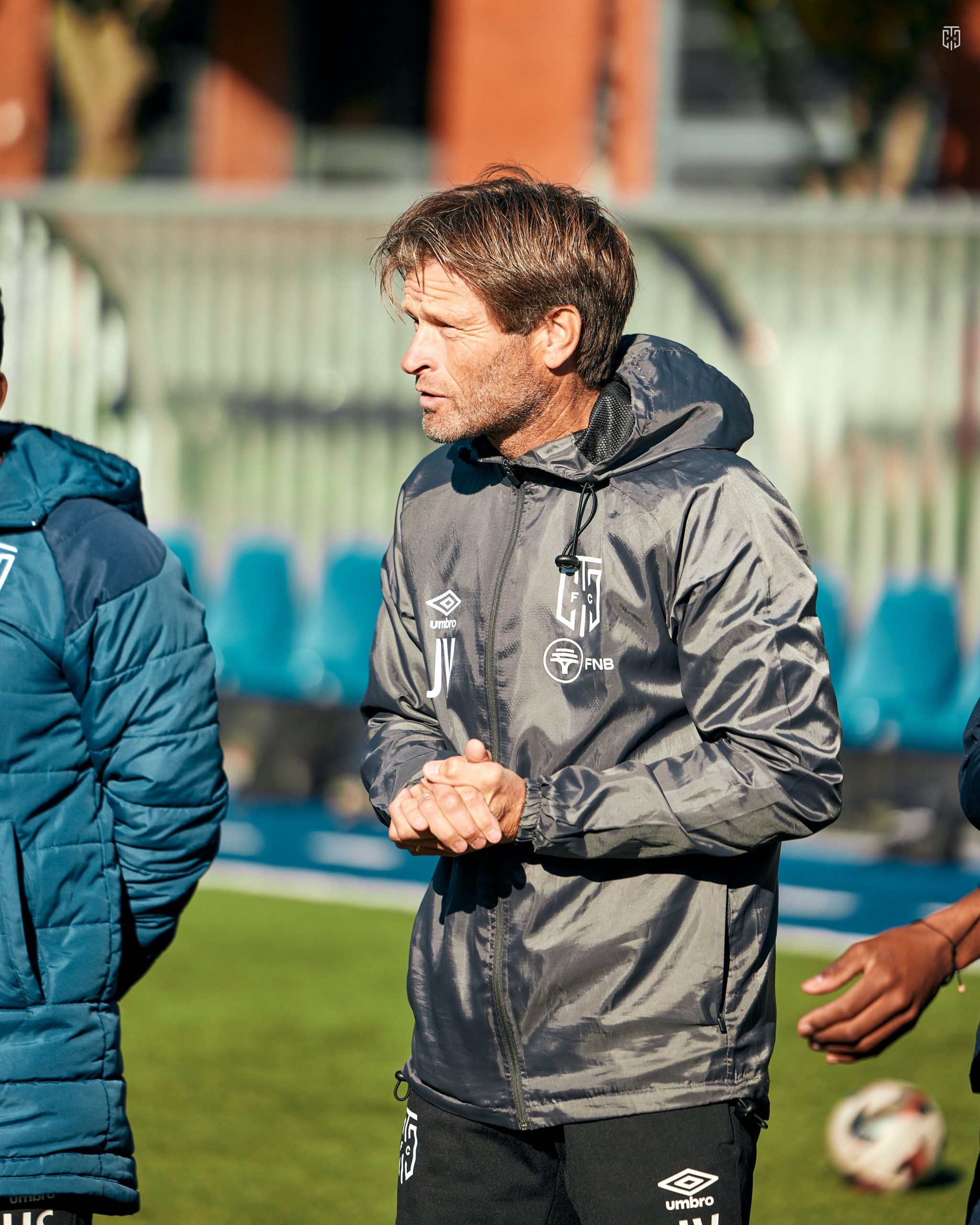The newly appointed coach for Cape Town City FC, Jan Vreman at training amid the fight to return to the Betway Premiership Soccer League.
